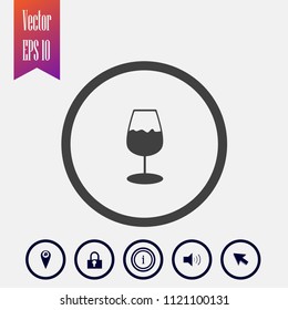 wine glass icon vector
