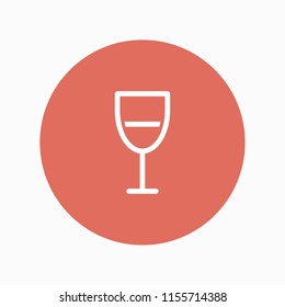 wine glass icon vector