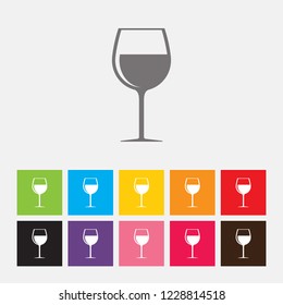 Wine glass icon - Vector