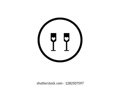 wine glass icon - Vector
