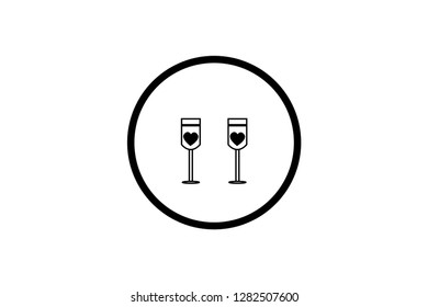 wine glass icon - Vector