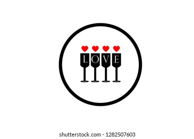 wine glass icon - Vector