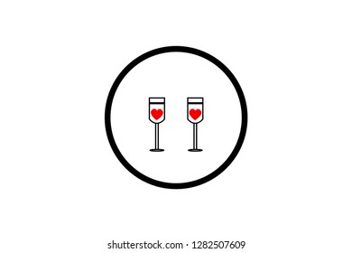 wine glass icon - Vector