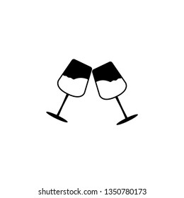 wine glass icon vector