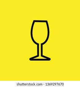 wine glass icon vector