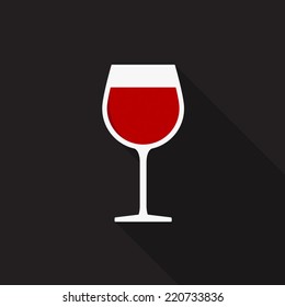 Wine Glass Icon - Vector