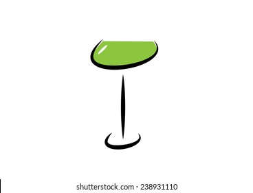 Wine Glass Icon. Vector