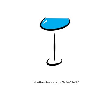 Wine Glass Icon. Vector