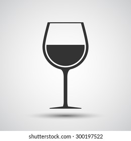 Wine Glass Icon - Vector