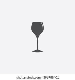 Wine Glass Icon Vector. 