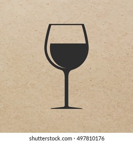 Wine Glass Icon - Vector