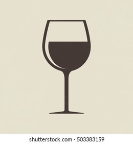 Wine Glass Icon - Vector