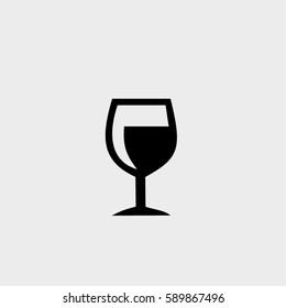 wine glass icon vector