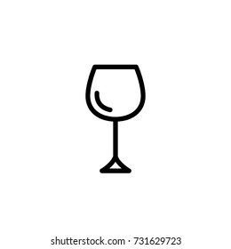wine glass icon vector