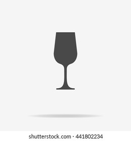 Wine glass icon. Vector concept illustration for design.