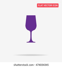 Wine glass icon. Vector concept illustration for design.