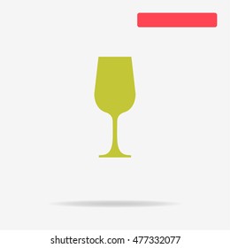 Wine glass icon. Vector concept illustration for design.