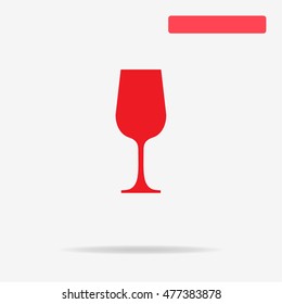 Wine glass icon. Vector concept illustration for design.