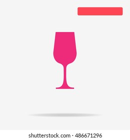 Wine glass icon. Vector concept illustration for design.