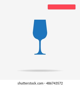 Wine glass icon. Vector concept illustration for design.