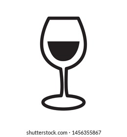 wine glass icon vector design template