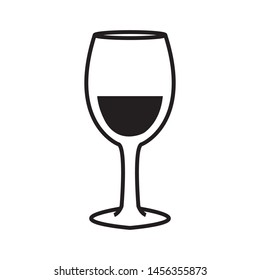 wine glass icon vector design template