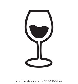 wine glass icon vector design template