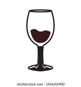 wine glass icon vector design template