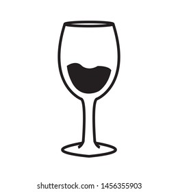 wine glass icon vector design template
