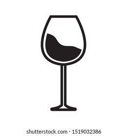 wine glass icon vector design template