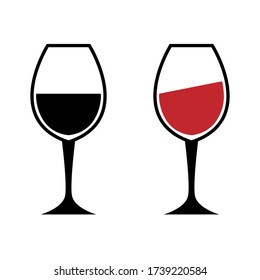 Icono de cristal de vino ilustración de diseño vectorial aislado en blanco