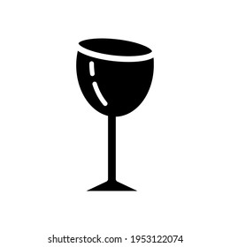 Wine glass icon vector design template 