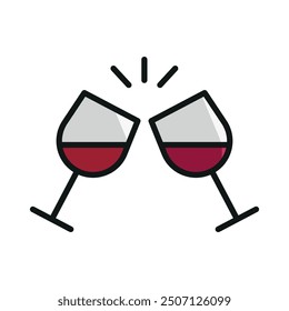 Wine glass icon vector design templates simple and modern concepts