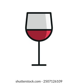Wine glass icon vector design templates simple and modern concepts