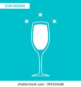 Wine glass icon vector design
