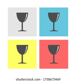 Wine glass icon - Vector with a different background. Icon set