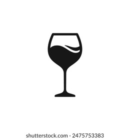 Wine glass icon vector. EPS 10 editable vector