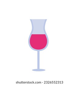 wine glass icon , vector flat illustration.