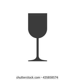 Wine glass icon Vector. Flat vector illustration in black isolated on white background. EPS 10
