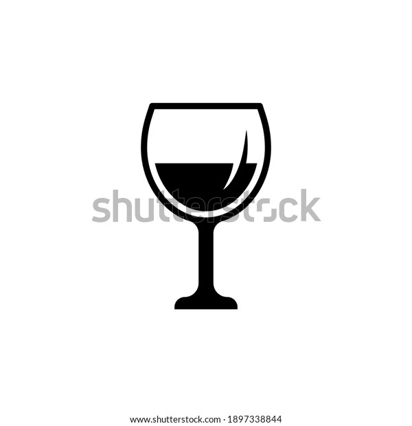 wine glass icon\
vector glyph style design