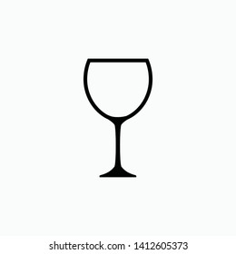 wine glass icon vector illustration isolated