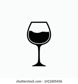 wine glass icon vector illustration isolated