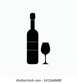 wine glass icon vector illustration isolated