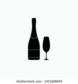 wine glass icon vector illustration isolated