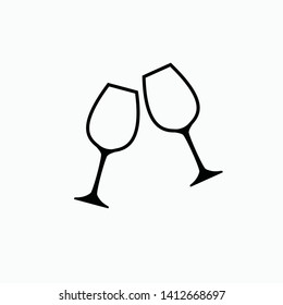 wine glass icon vector illustration isolated