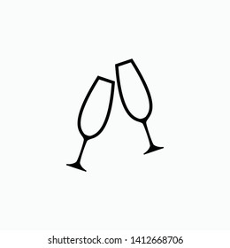 wine glass icon vector illustration isolated