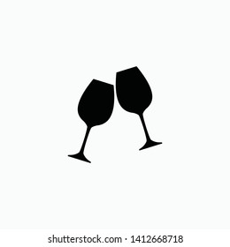 wine glass icon vector illustration isolated