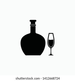 wine glass icon vector illustration isolated