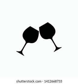 wine glass icon vector illustration isolated