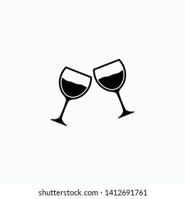 Wine Glass Icon Goblet Symbol Vector Stock Vector (Royalty Free) 1105257152